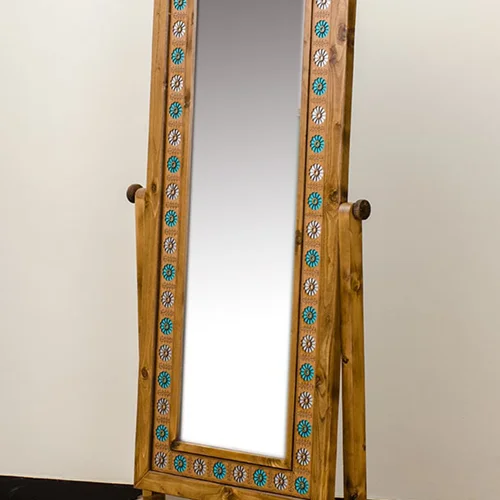 آینه قدی لوتوس فیروزه ای ، نقره ای